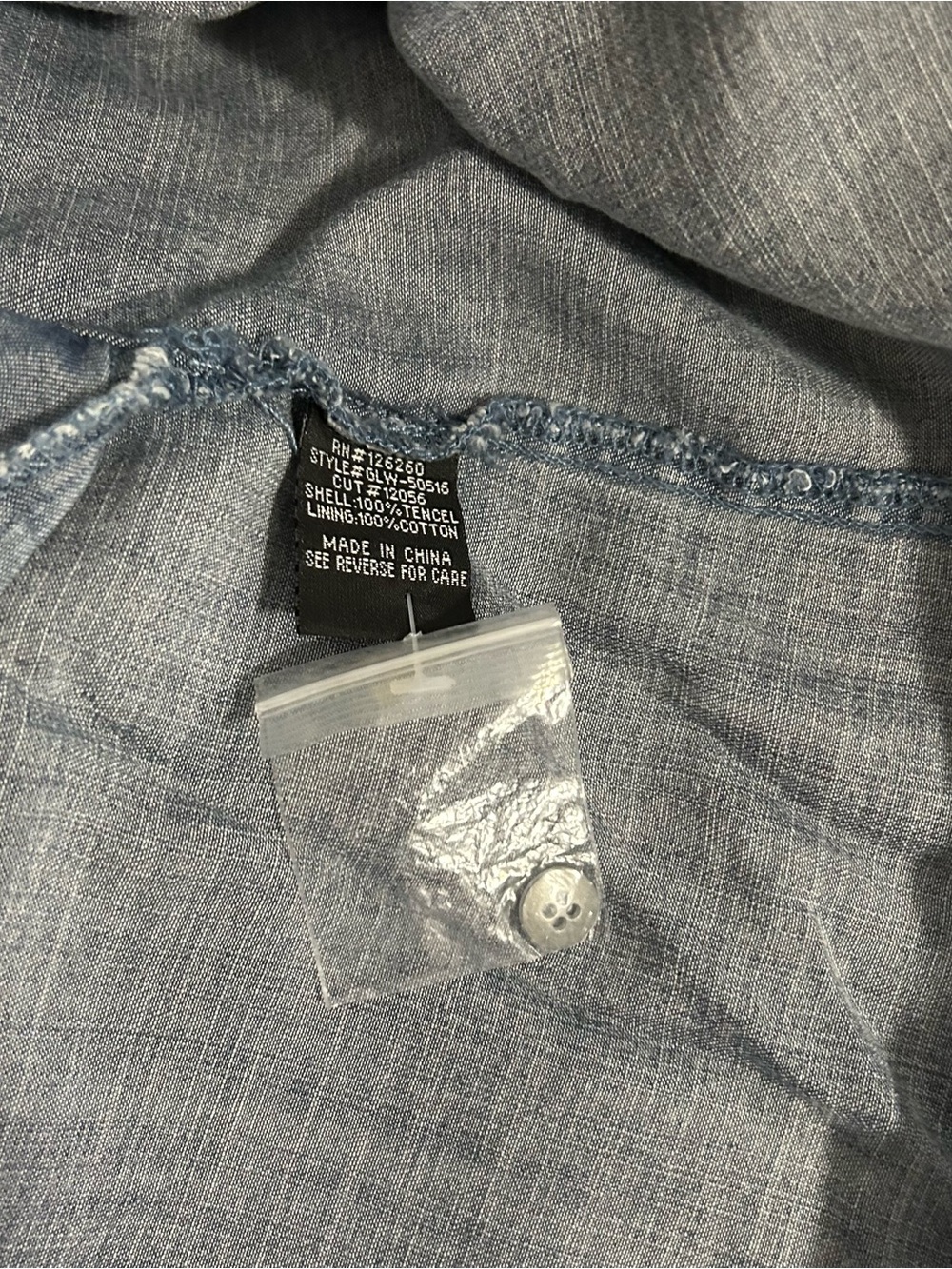 Velvet Heart Faded Chambray Shirt Dress - Light Blue - Picture 10 of 10